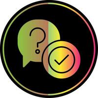 Question Glyph Due Color Icon Design vector