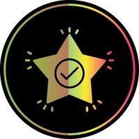 Star Glyph Due Color Icon Design vector