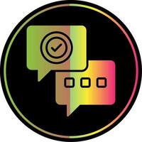 Conversation Glyph Due Color Icon Design vector
