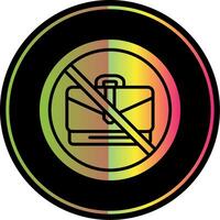 Prohibited Sign Glyph Due Color Icon Design vector