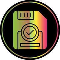 Disk Glyph Due Color Icon Design vector