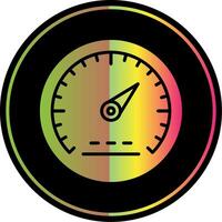 Speedometer Glyph Due Color Icon Design vector