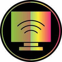 Screen Glyph Due Color Icon Design vector