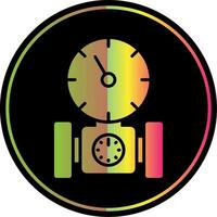 Pressure Gauge Glyph Due Color Icon Design vector