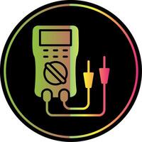 Multimeter Glyph Due Color Icon Design vector