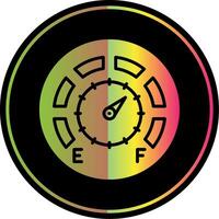 Gauge Glyph Due Color Icon Design vector