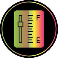 Gauge Glyph Due Color Icon Design vector
