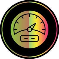 Gauge Glyph Due Color Icon Design vector