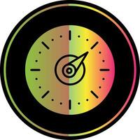 Timer Glyph Due Color Icon Design vector