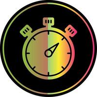 Stopwatch Glyph Due Color Icon Design vector