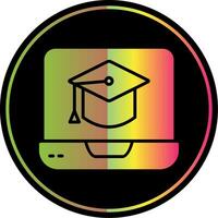 Education Glyph Due Color Icon Design vector