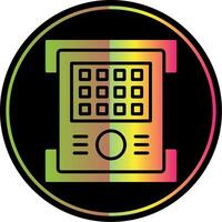 Field Controller Glyph Due Color Icon Design vector