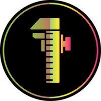 Caliper Glyph Due Color Icon Design vector