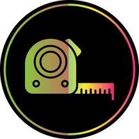 Tape Measure Glyph Due Color Icon Design vector