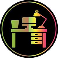 Work Table Glyph Due Color Icon Design vector