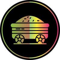 Mine Cart Glyph Due Color Icon Design vector