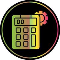 Calculator Glyph Due Color Icon Design vector