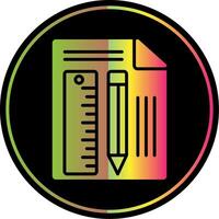 Measuring Tool Glyph Due Color Icon Design vector