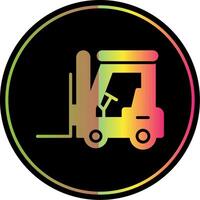 Forklift Glyph Due Color Icon Design vector