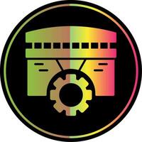 Bridge Glyph Due Color Icon Design vector