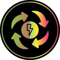 Eco Energy Glyph Due Color Icon Design vector