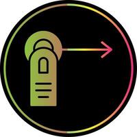 Tap Drag Glyph Due Color Icon Design vector