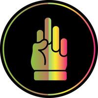 Fingers Glyph Due Color Icon Design vector