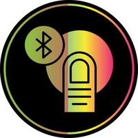 Bluetooth Glyph Due Color Icon Design vector