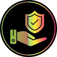 Hand Claim Glyph Due Color Icon Design vector