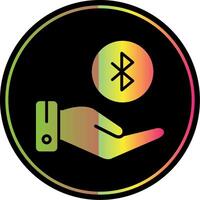 Bluetooth Glyph Due Color Icon Design vector