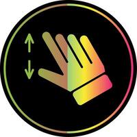 Two Fingers Zoom Glyph Due Color Icon Design vector