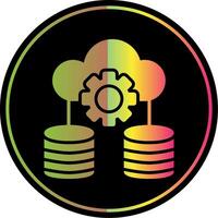 Data Storage Glyph Due Color Icon Design vector
