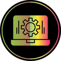 Laptop Glyph Due Color Icon Design vector