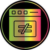No Equal To Glyph Due Color Icon Design vector