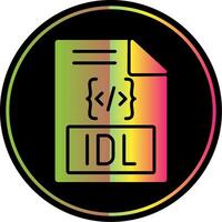 Idl Glyph Due Color Icon Design vector