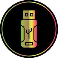 Flash Drive Glyph Due Color Icon Design vector