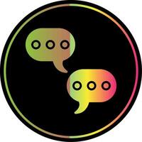 Chat Glyph Due Color Icon Design vector