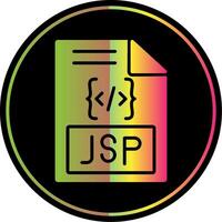 Jsp Glyph Due Color Icon Design vector