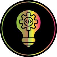 Idea Glyph Due Color Icon Design vector