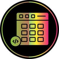 Module Glyph Due Color Icon Design vector