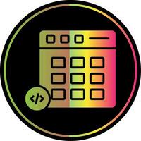 Module Glyph Due Color Icon Design vector