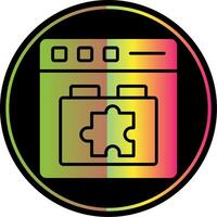 Plugins Glyph Due Color Icon Design vector