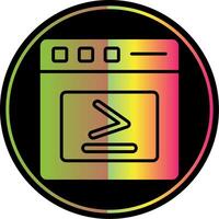 Greater Than Glyph Due Color Icon Design vector