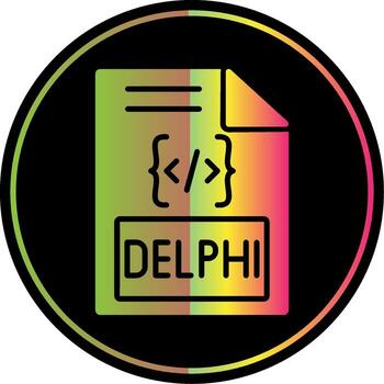 Delphi Glyph Due Color Icon Design vector