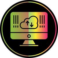 Computing Glyph Due Color Icon Design vector