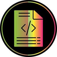 Coding Glyph Due Color Icon Design vector