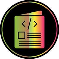 Script Glyph Due Color Icon Design vector