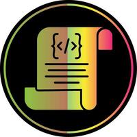 Script Glyph Due Color Icon Design vector