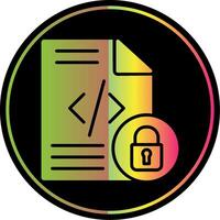 Protected Glyph Due Color Icon Design vector