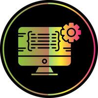 Programming Glyph Due Color Icon Design vector